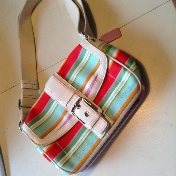 Coach Hampton Multi-colored Striped Cross body - Picture 2 of 8
